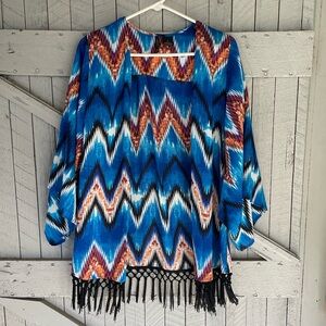 New Directions Colorful Kimono size S